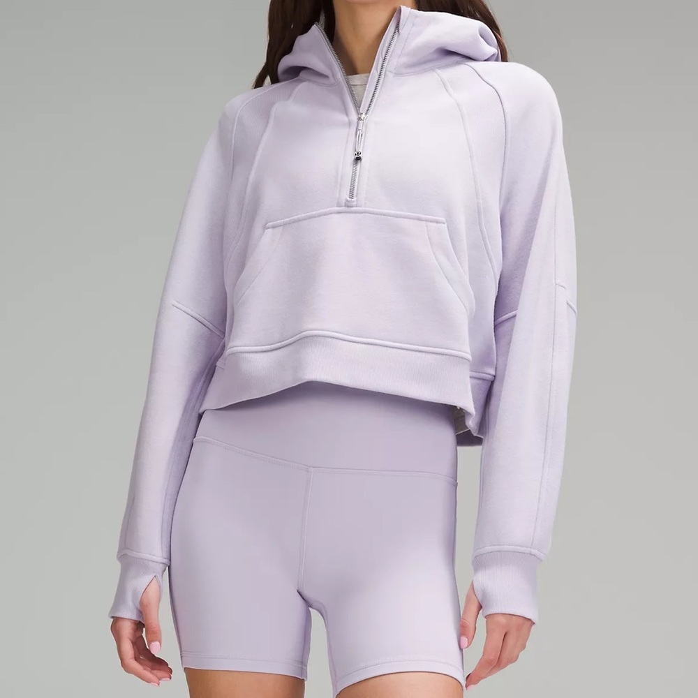 Lululemon Scuba Oversized Funnel Neck Half Zip Lilac Smoke